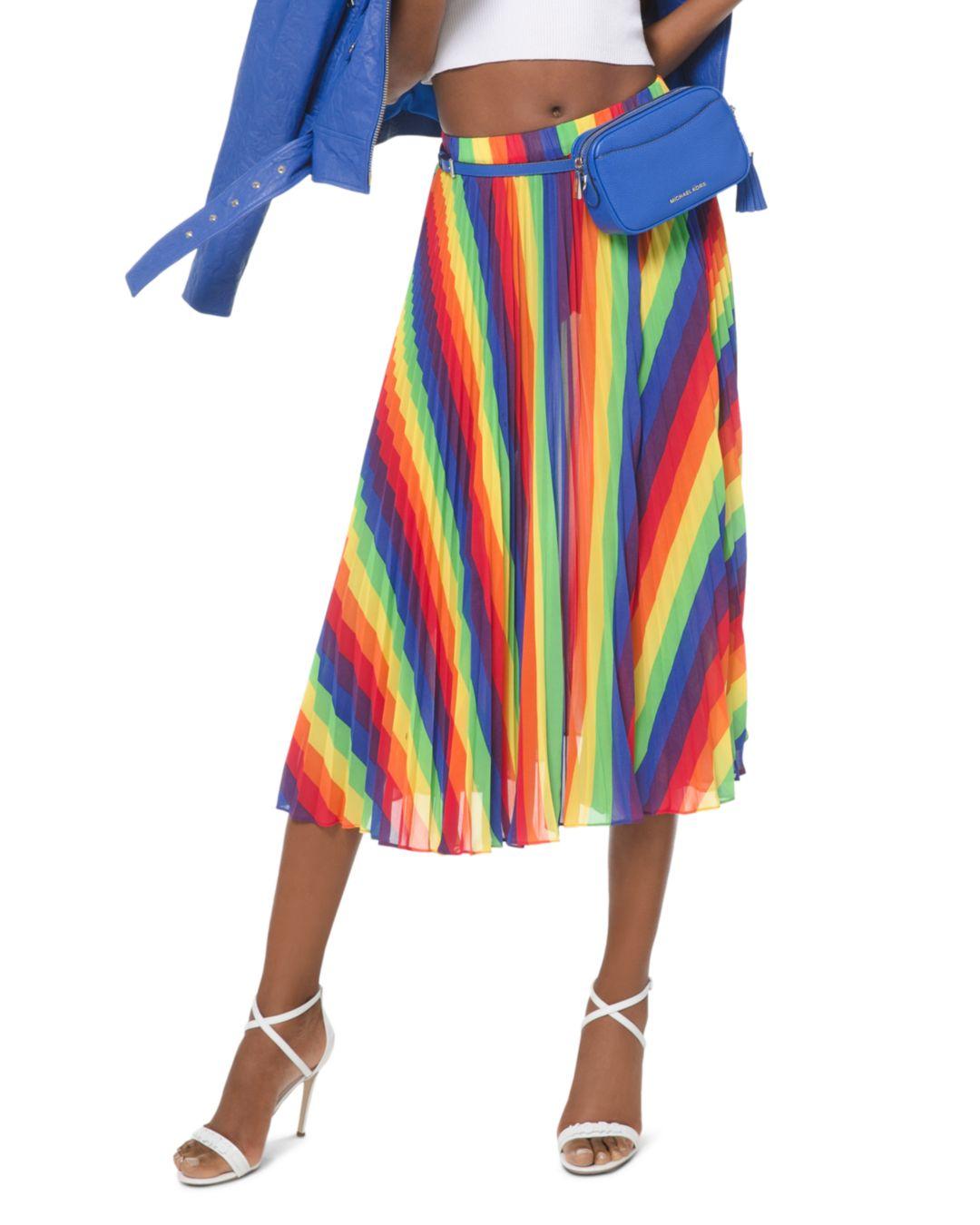 georgette flared skirt