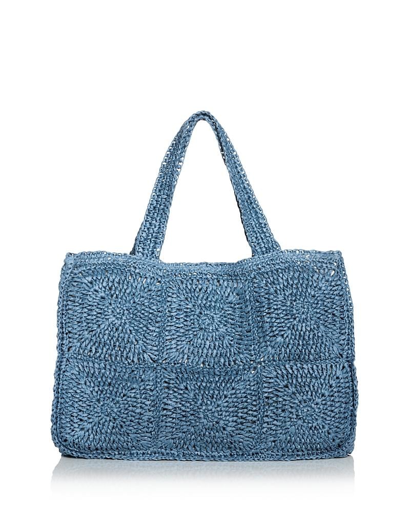 Straw Clutch Bag Kayu Colette Bag Blue Beach Bags For Women