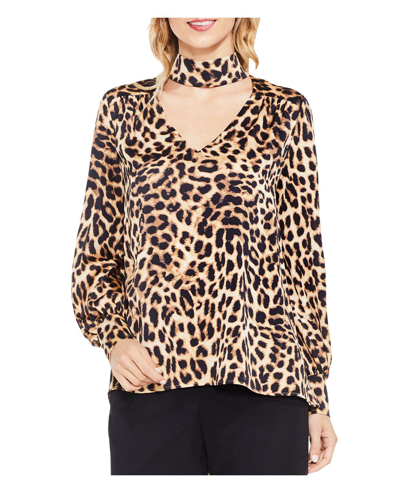 vince camuto animal print top