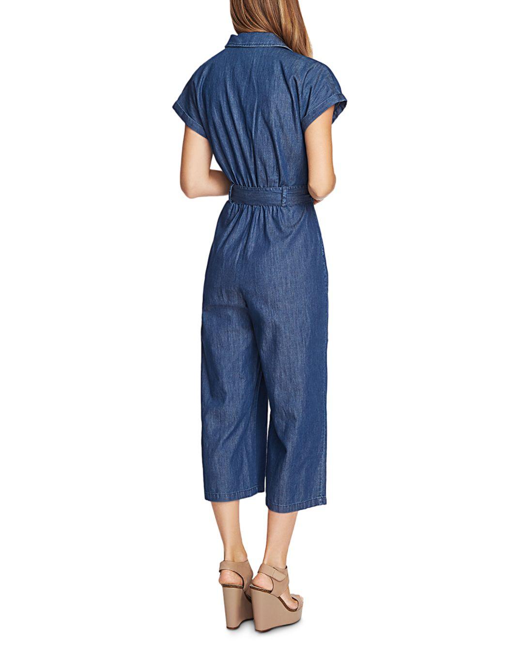 vince camuto denim jumpsuit