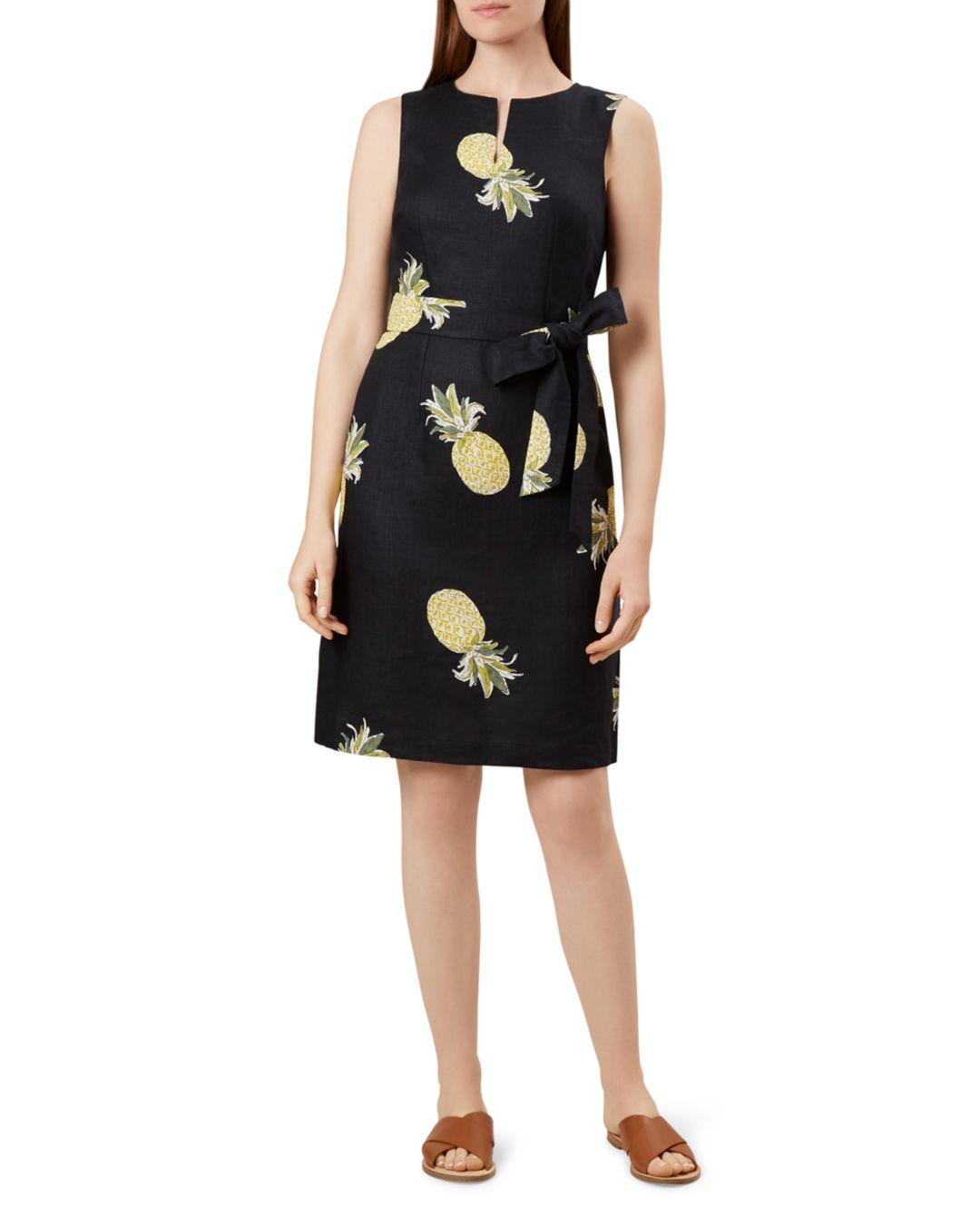 Hobbs Linen 'amalfi' Shift Dress in Blue Lyst