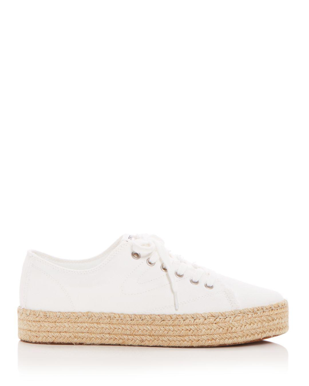Tretorn Women's Eve Lace Up Platform Espadrille Sneakers in White | Lyst