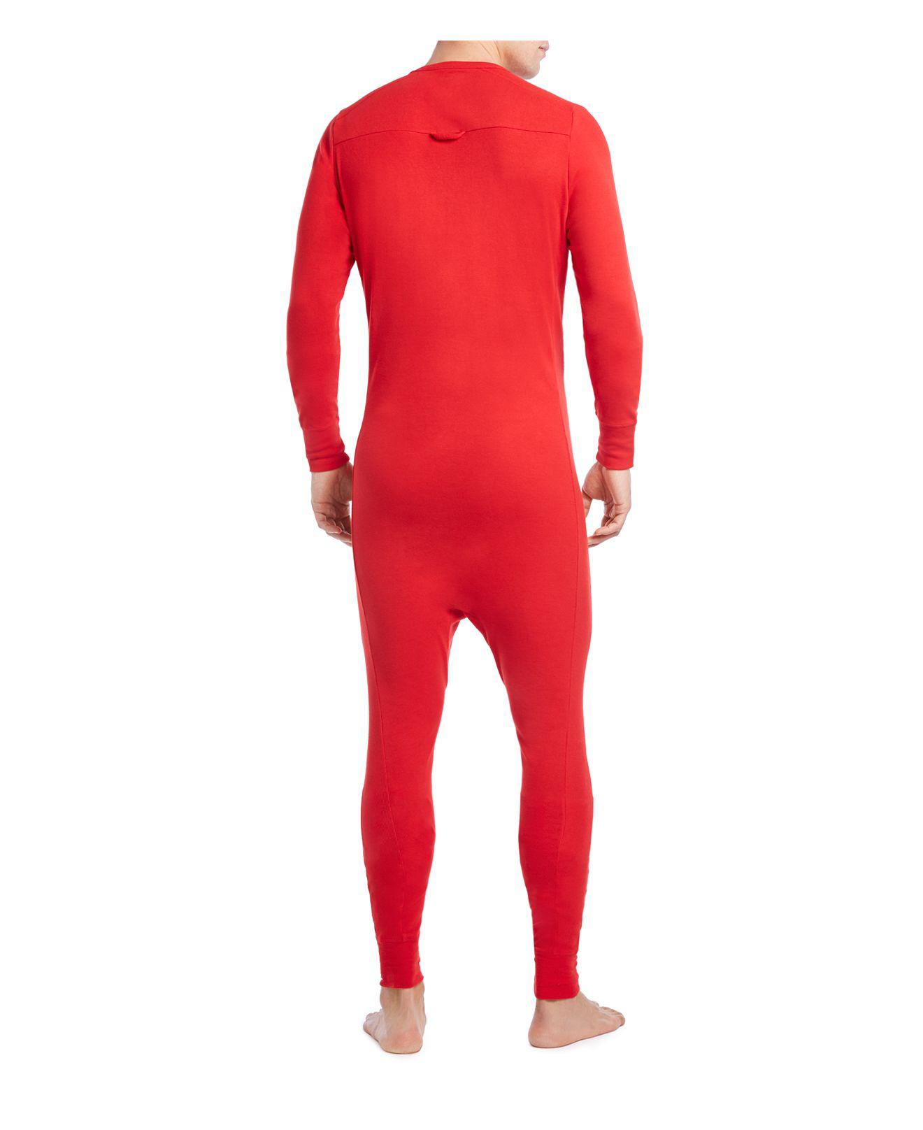 2xist Long John Onesie Union Suit in Red for Men - Lyst