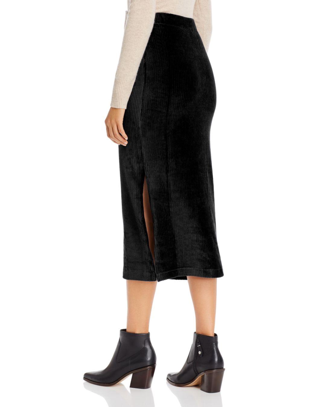 velour midi skirt