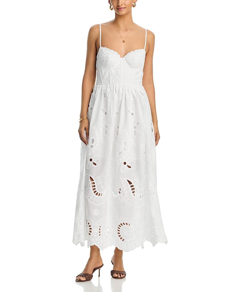 knee length dresses for ladies Jezebel White Lace Plunge-Neck Collared Midi Dress  Club L London
