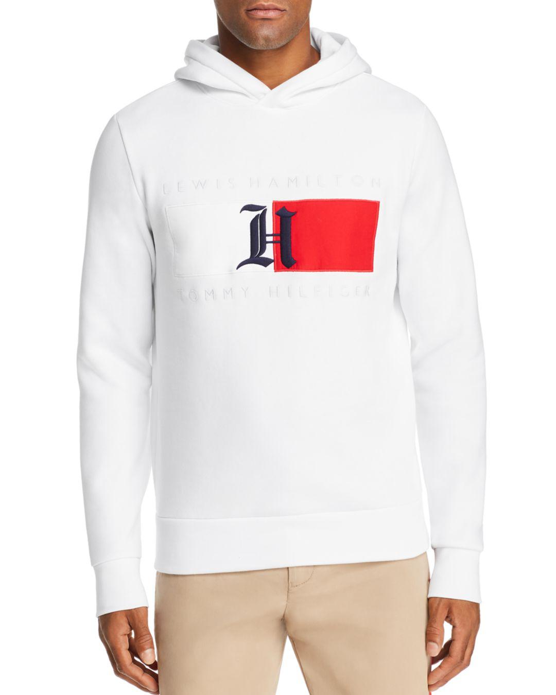 Tommy Hilfiger X Lewis Hamilton Flag Hooded Sweatshirt in Bright White  (White) for Men - Lyst