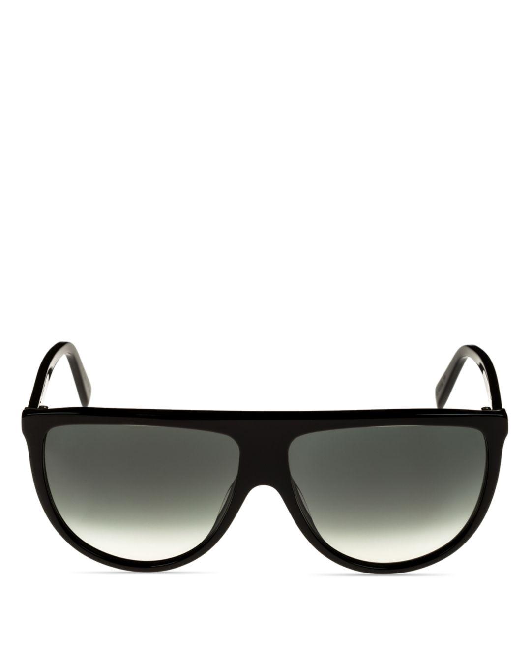 Celine Women's Flat Top Aviator Sunglasses in Black Gold (Black) - Lyst