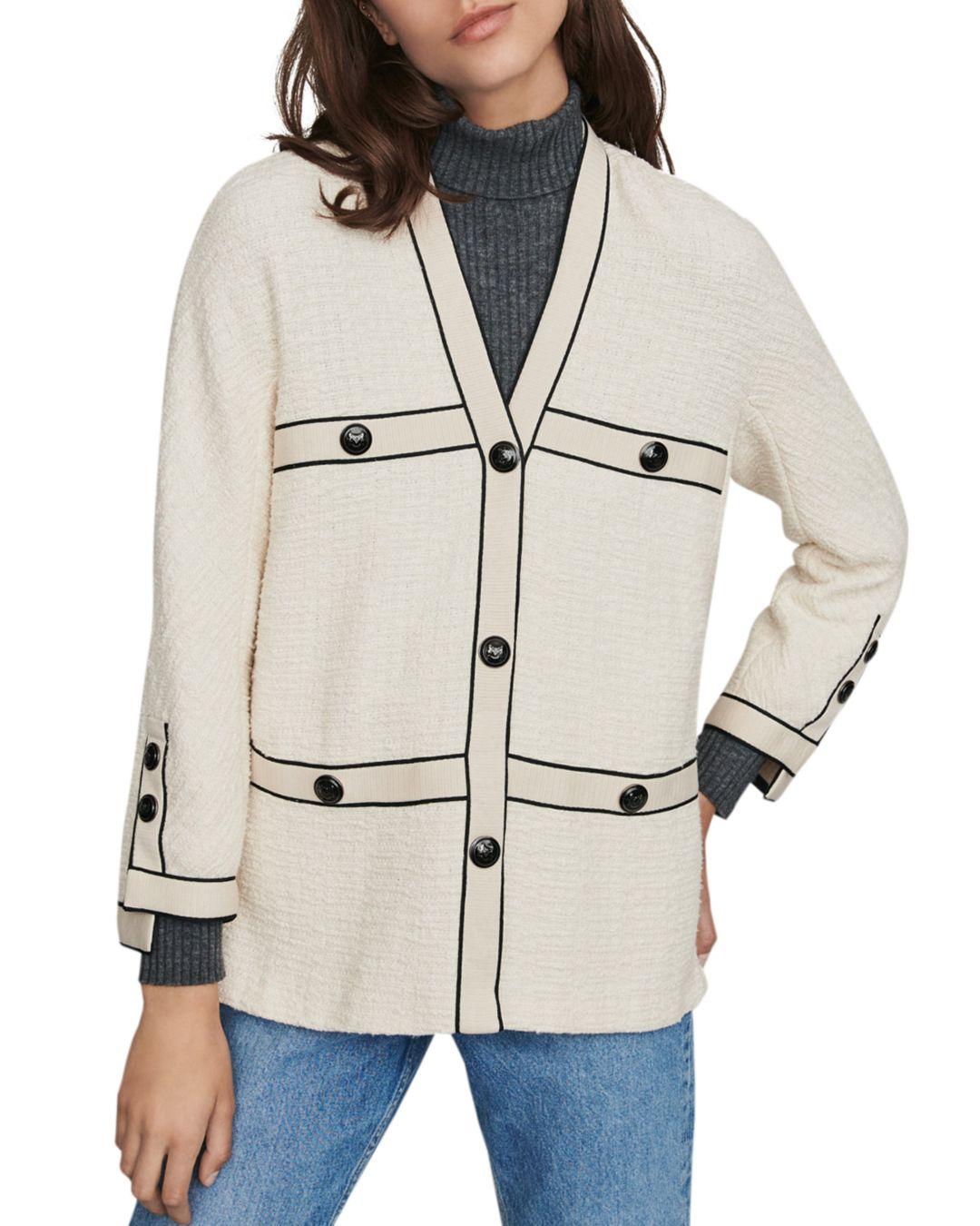maje knit tweed jacket