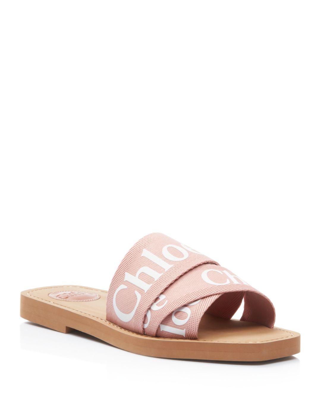 pink chloe slides