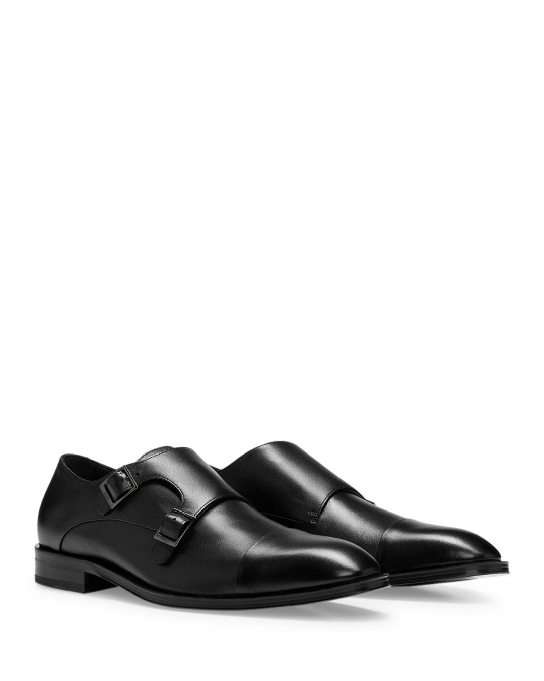 BOSS by HUGO BOSS Derrek Monk Dress Shoes in Black for Men | Lyst