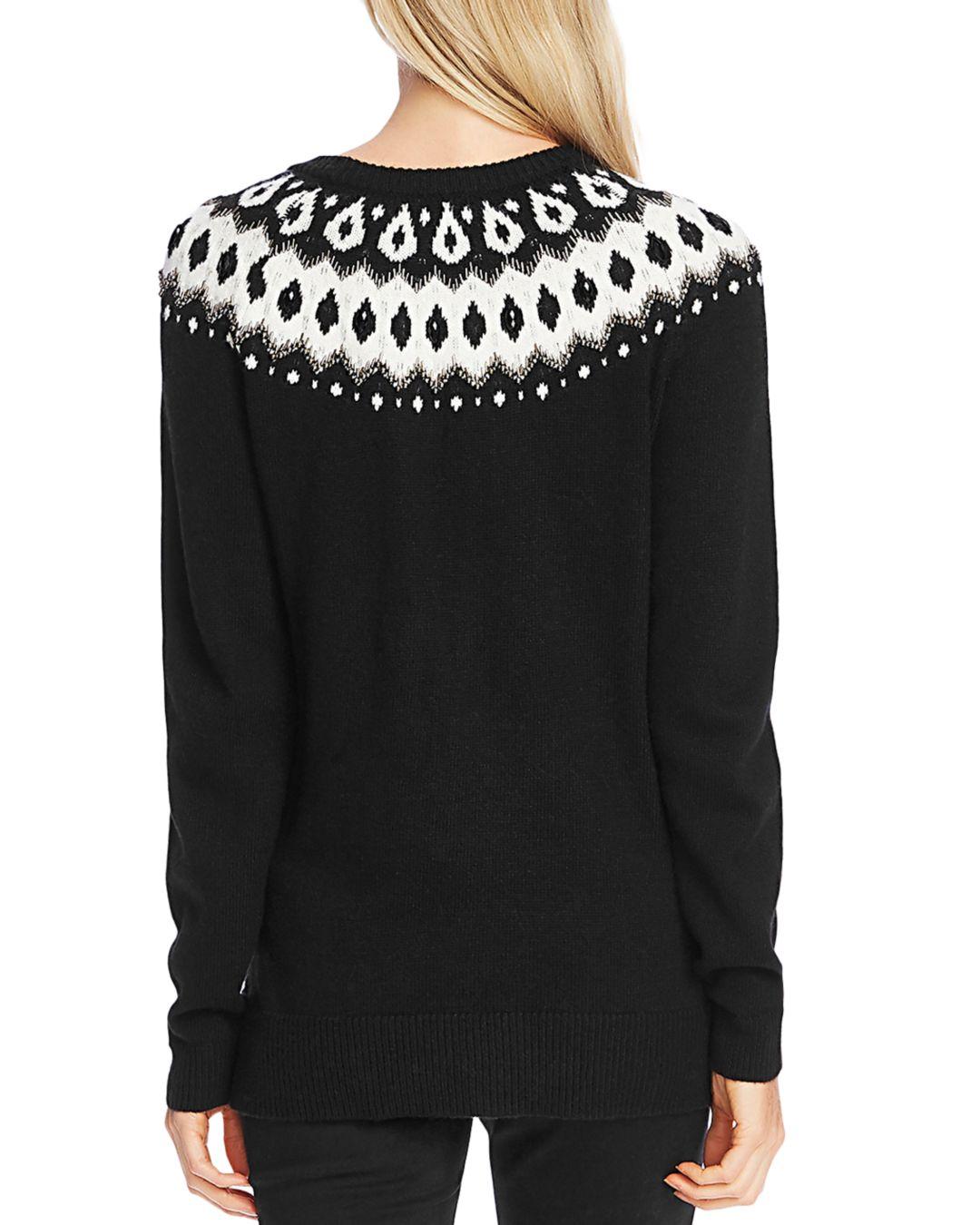 vince camuto fair isle sweater