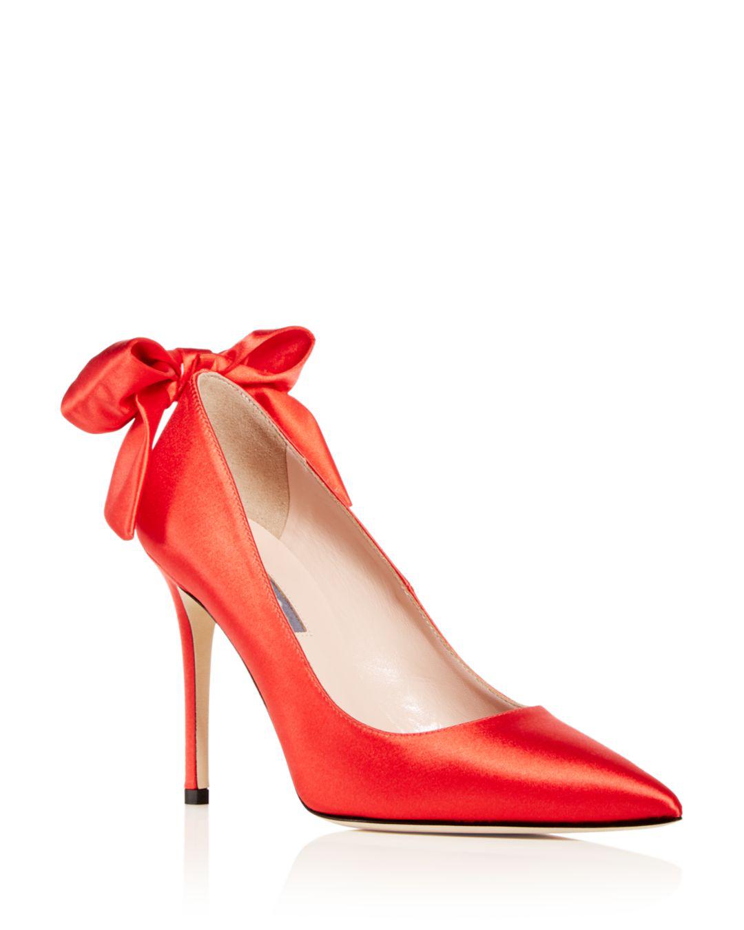 sjp lucille satin bow pump