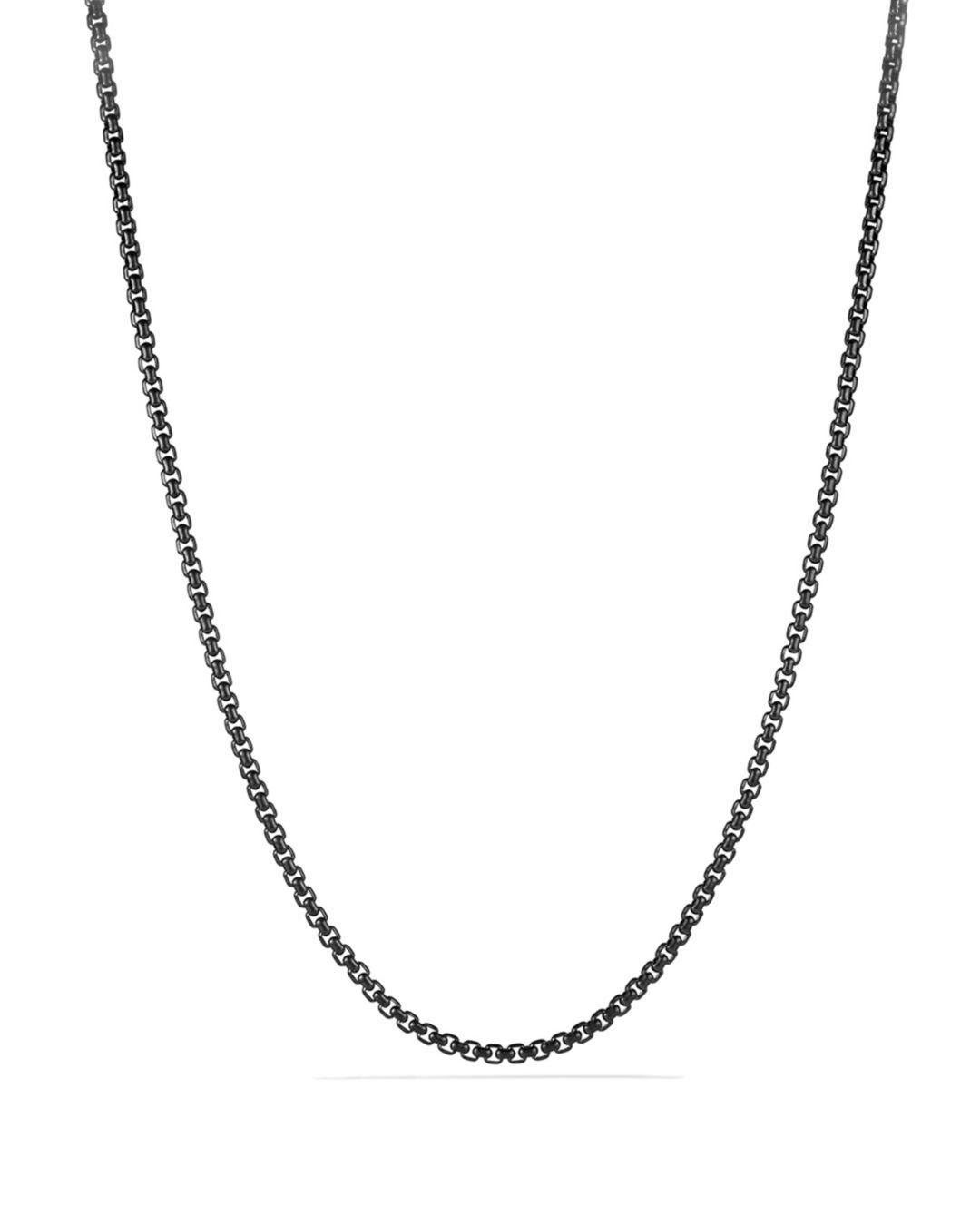 David Yurman Box Chain Necklace in Black (Metallic) for Men Lyst