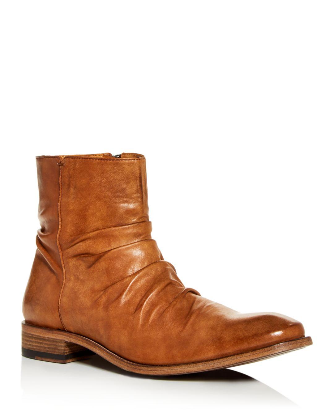 John Varvatos Men's Morrison Sharpei Leather Boots in Brown for Men - Lyst