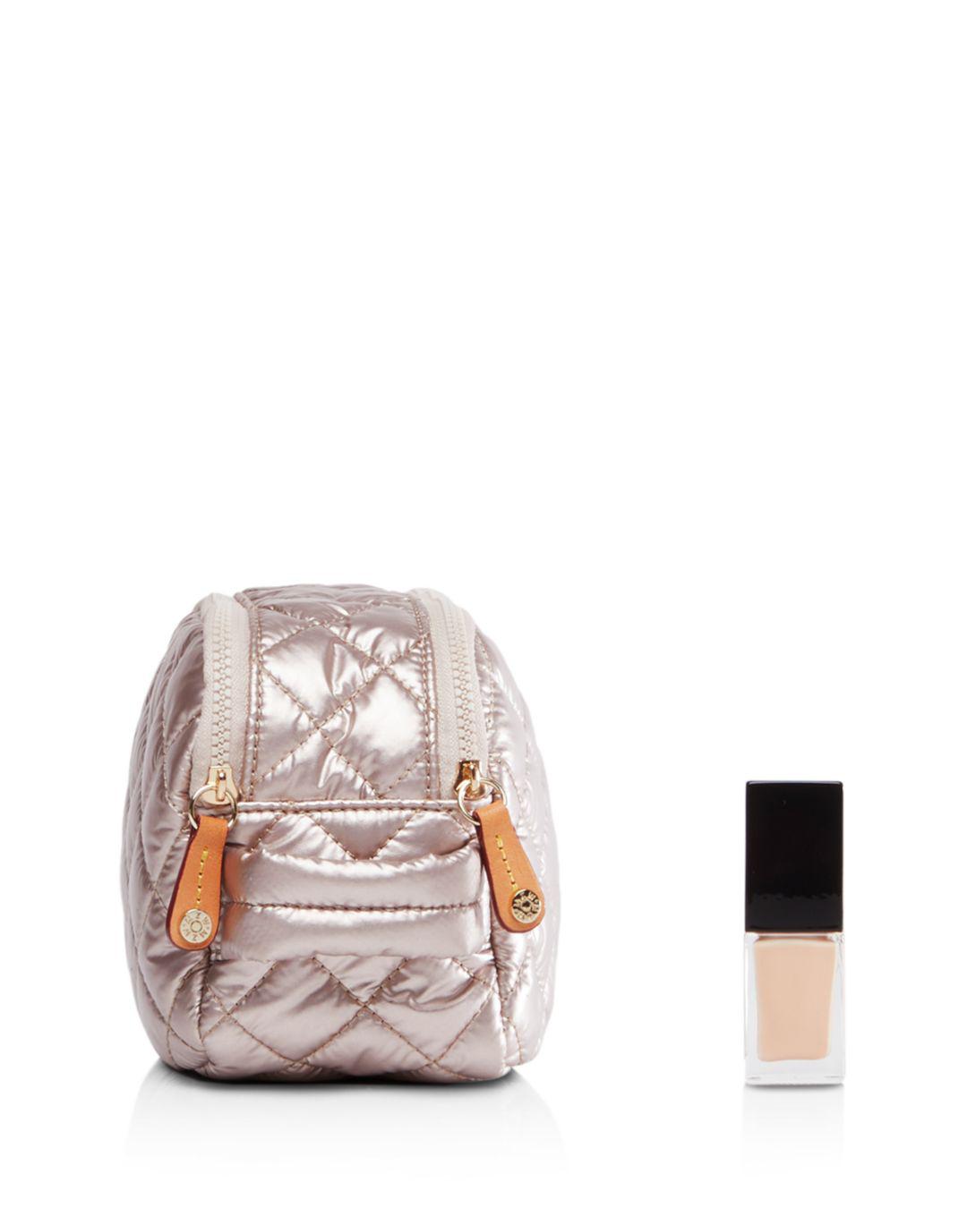 MZ Wallace Sam Cosmetics Bag in Rose Gold Metallic/Gold (Metallic) Lyst