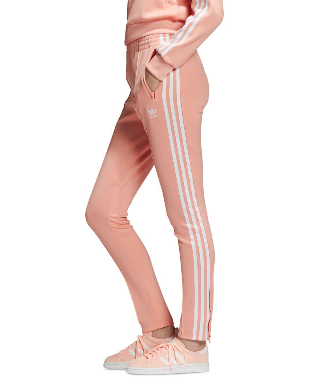 pink adidas tracksuit bottoms
