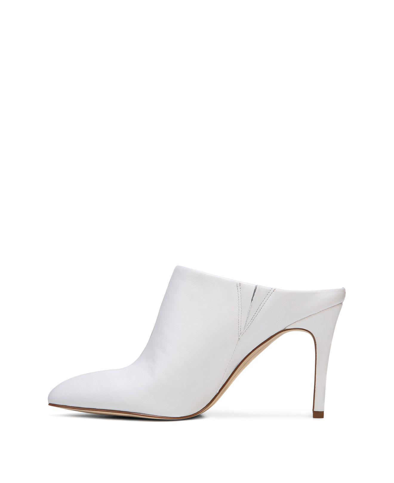 Sam Edelman Women's Oran Leather High-heel Mules in White - Lyst