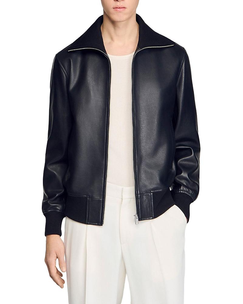 Sandro Leather jackets for Men | Online Sale up to 60% off | Lyst