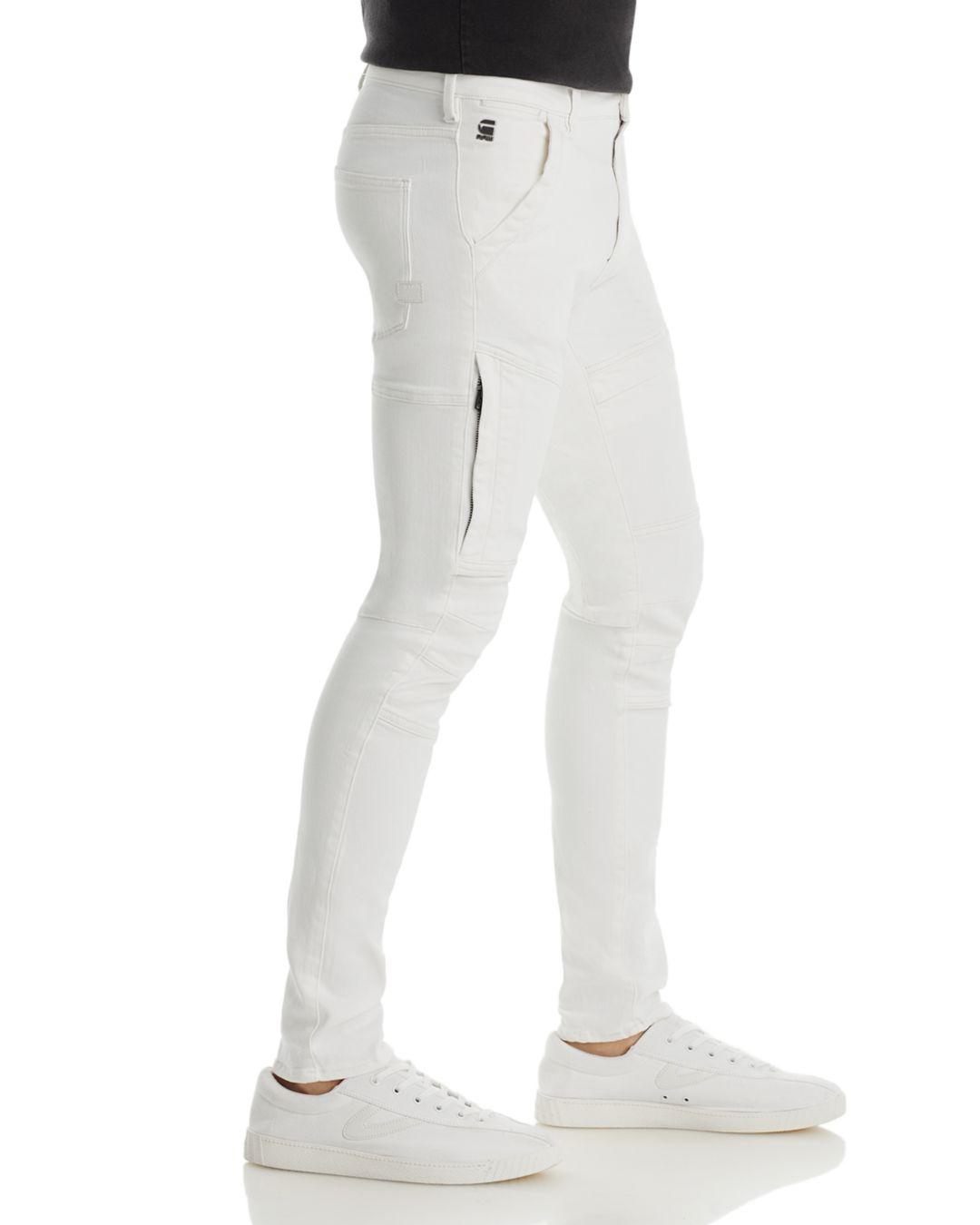 G-Star RAW G - Star Raw Rackam 3d Skinny Jeans In White Gold in Black for  Men | Lyst