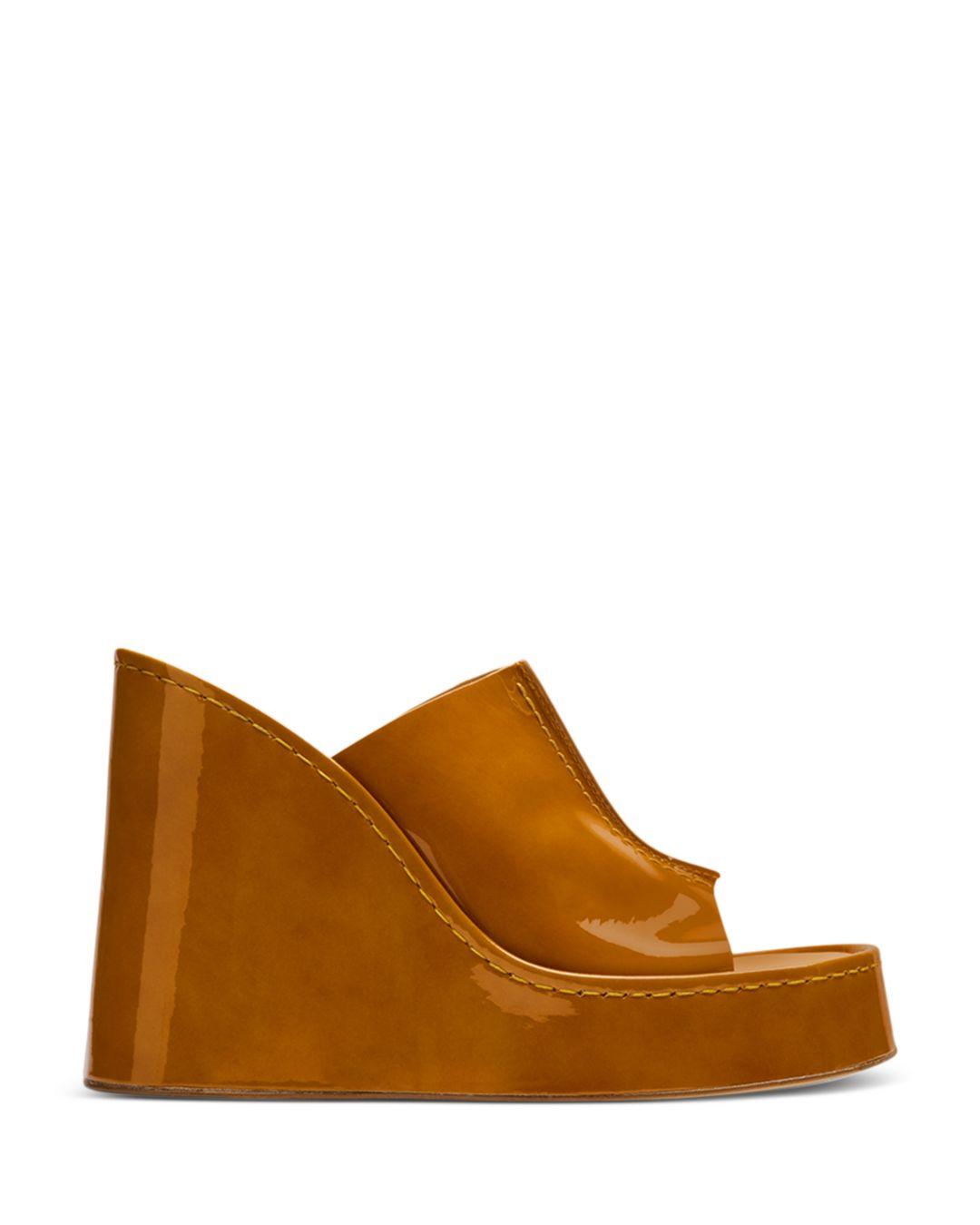 Miista Rhea Slip On Platform Mule Sandals in Brown | Lyst