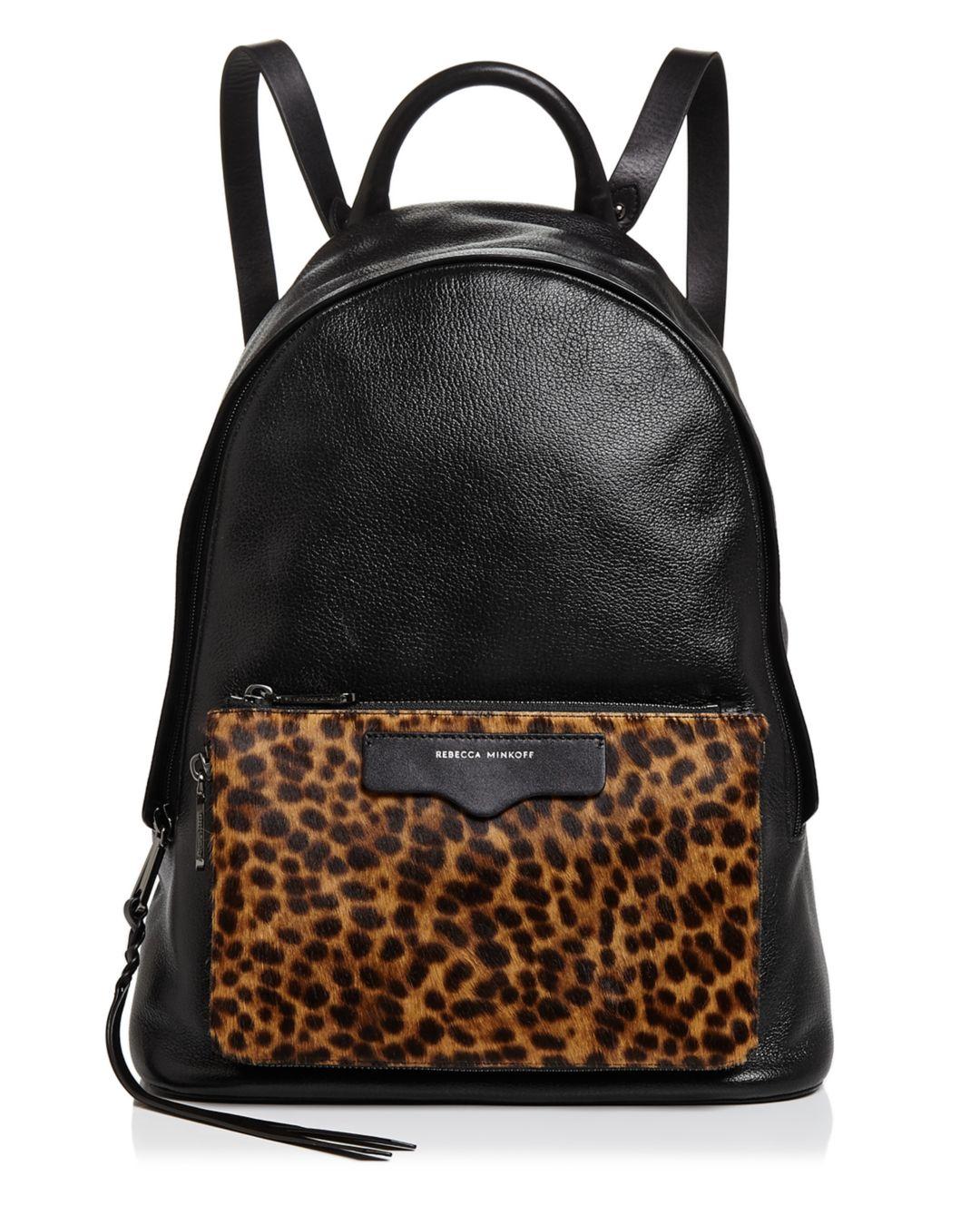 rebecca minkoff leopard backpack
