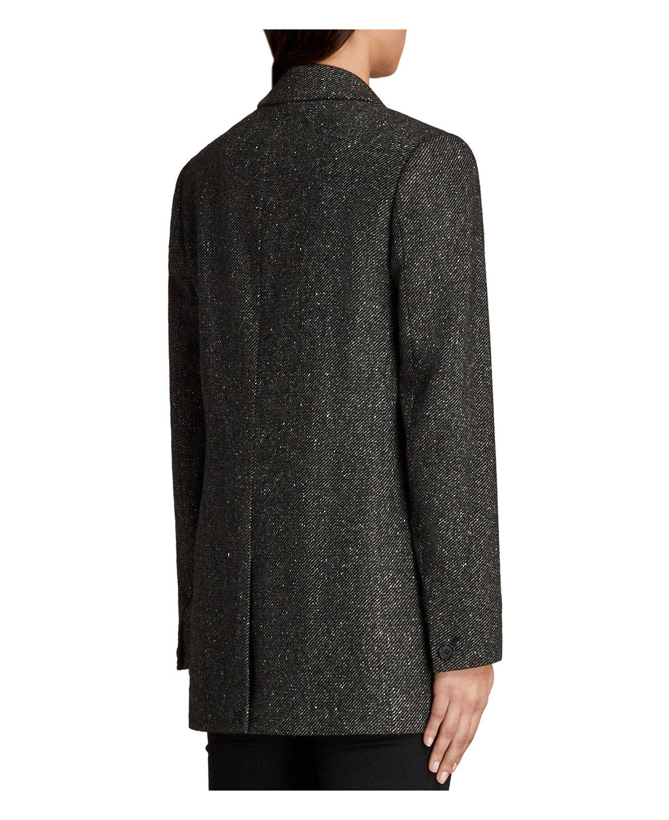 AllSaints Wool Astrid Twill Blazer in Grey (Grey) - Lyst