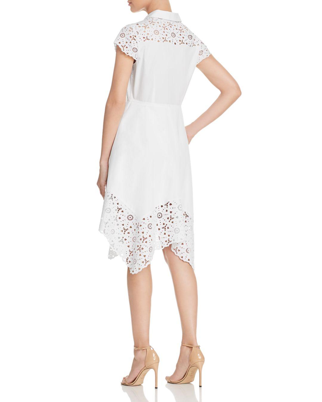 tahari white dress