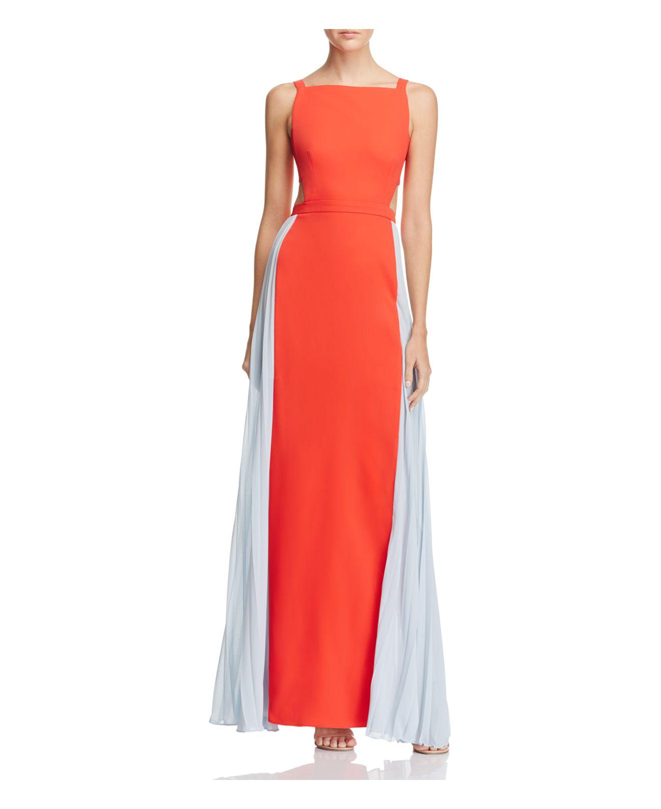 Bright orange color block dresses Bright orange color block dresses