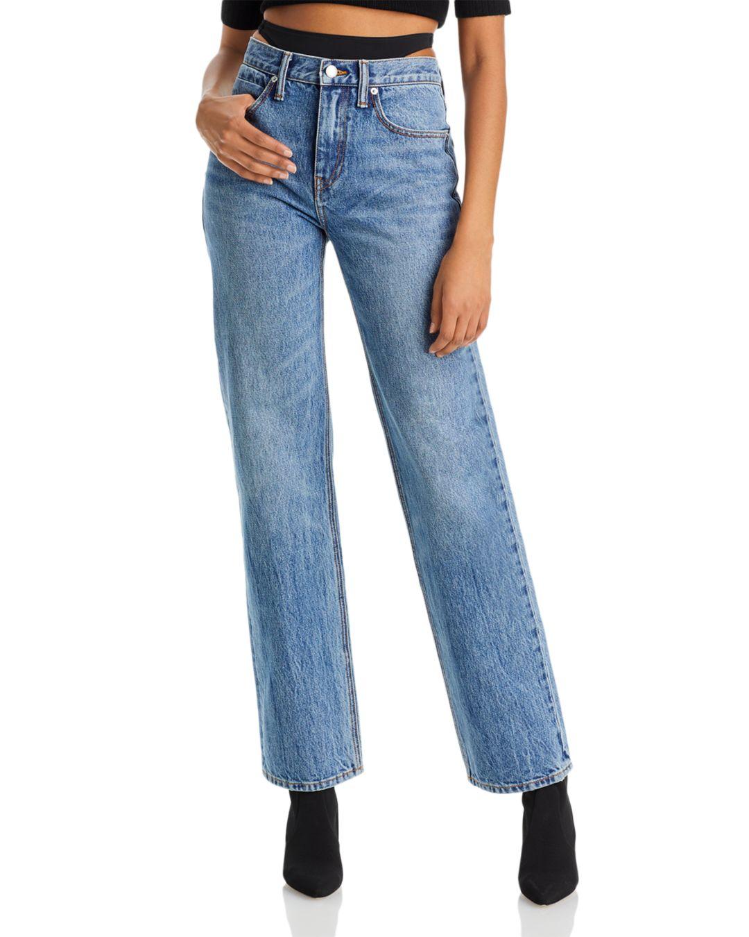 T By Alexander Wang Low Rise Slouchy Jeans In Vintage Medium Indigo in Blue  | Lyst