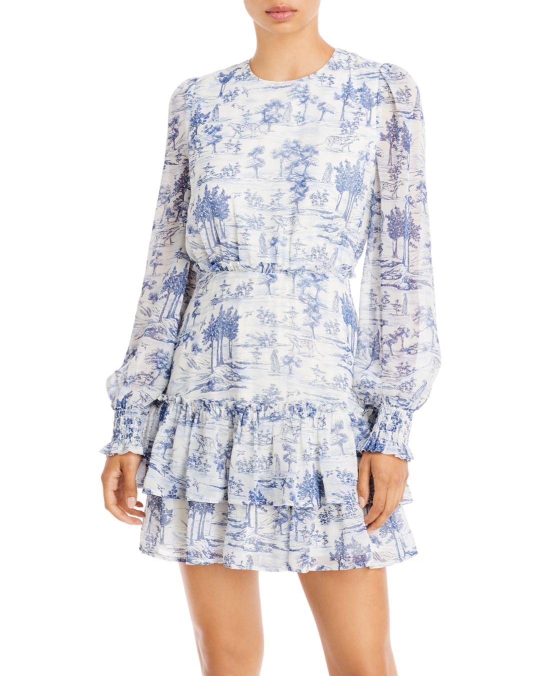 thurley bluebell print mini dress