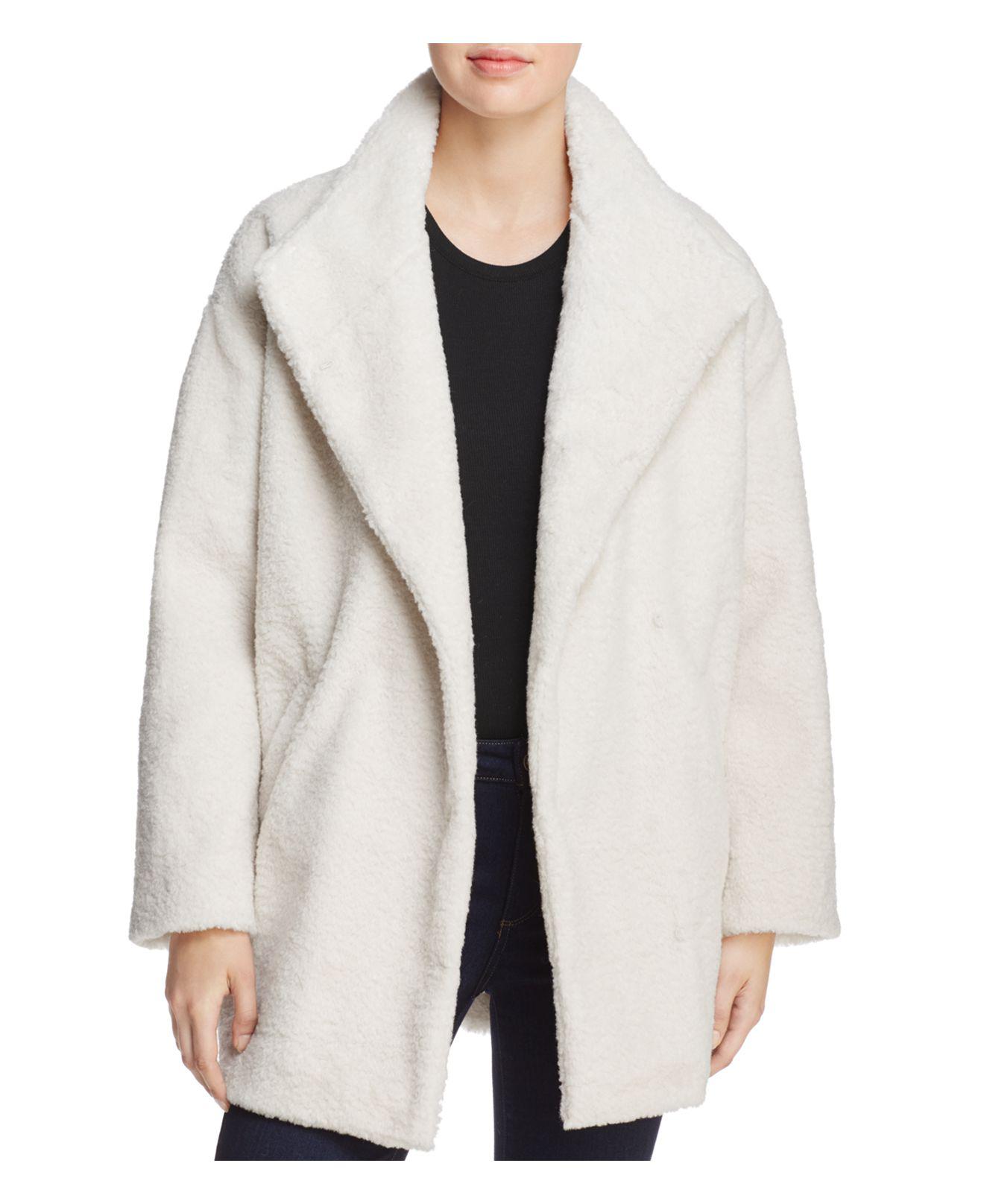white sherpa coat
