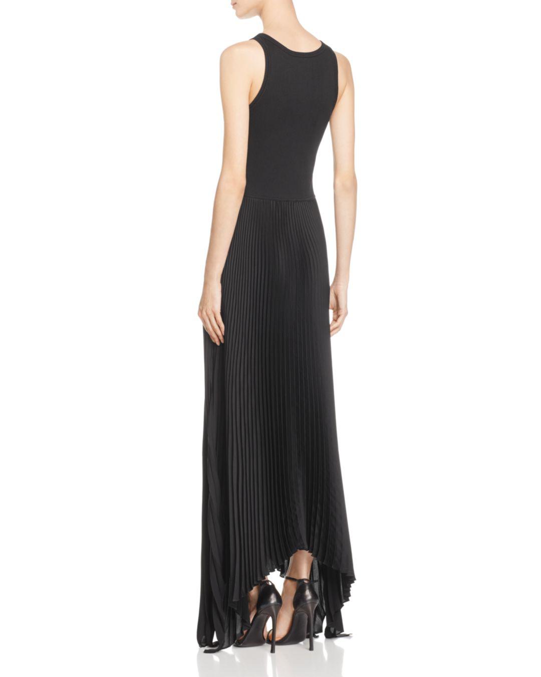 theory vinessi pleated maxi dress