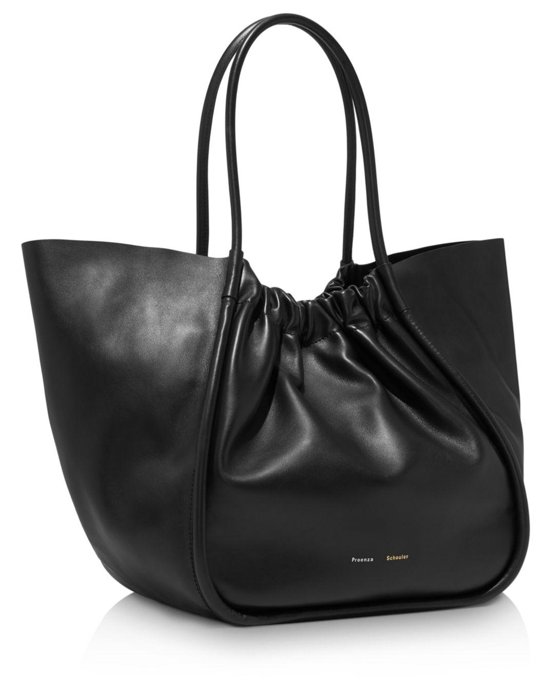 Proenza Schouler Extra Large Ruched Leather Tote in Black - Lyst