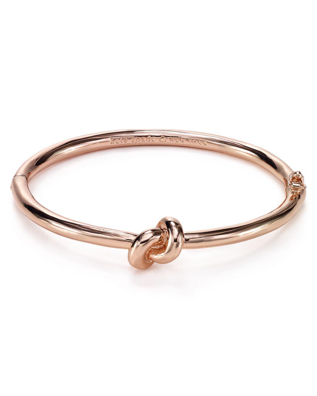 Kate Spade Sailor's Knot Hinge Bangle in Rose Gold (Metallic) Lyst