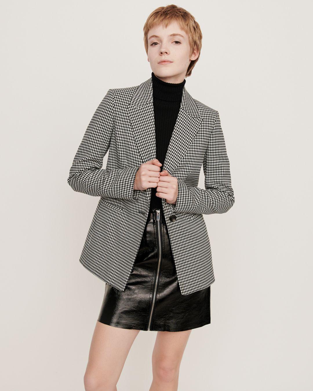 maje houndstooth blazer