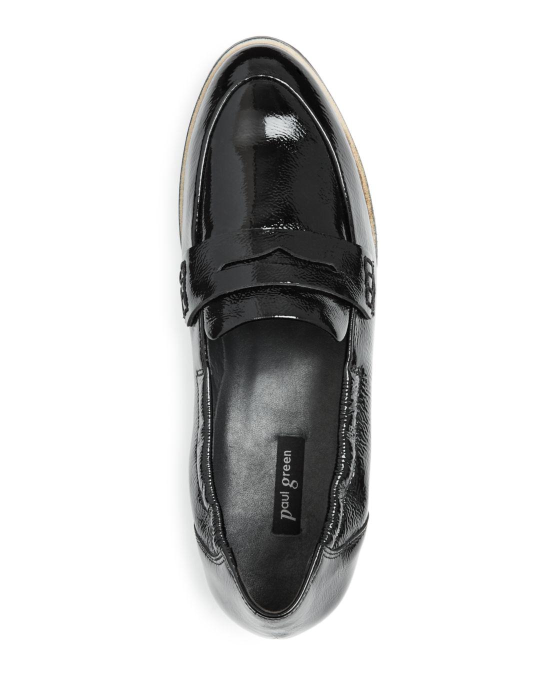 paul green patent leather loafers