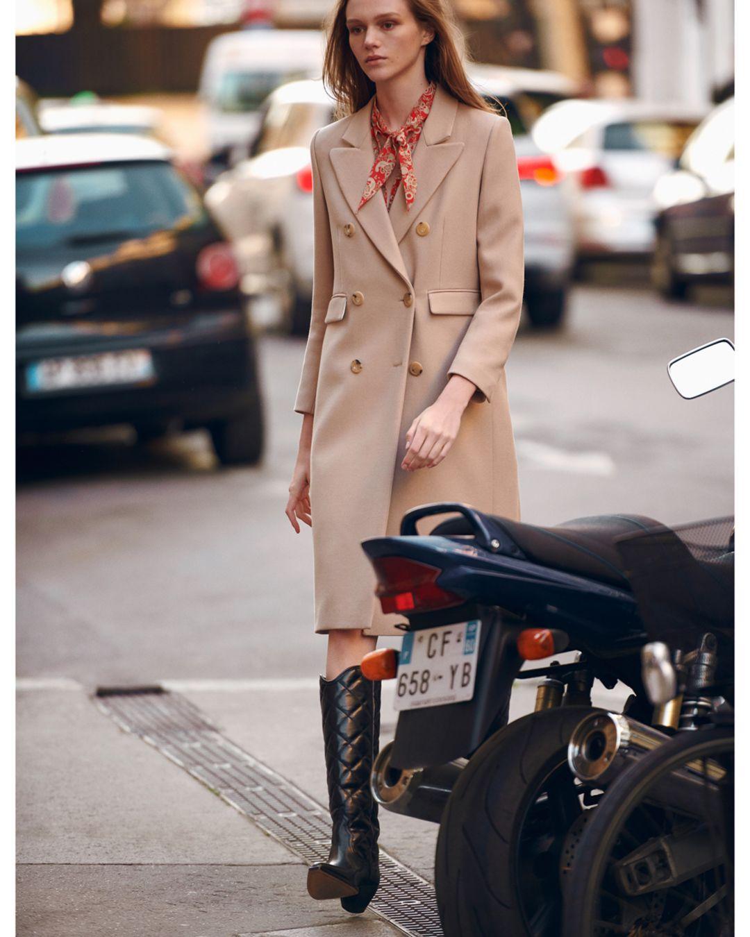 sandro beige coat