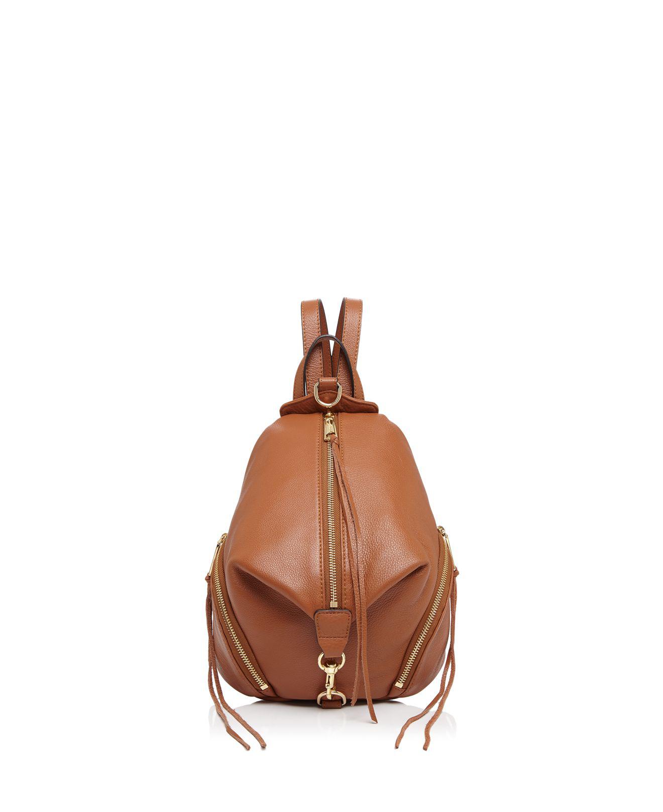 Rebecca Minkoff Leather Medium Julian Backpack in Almond ...