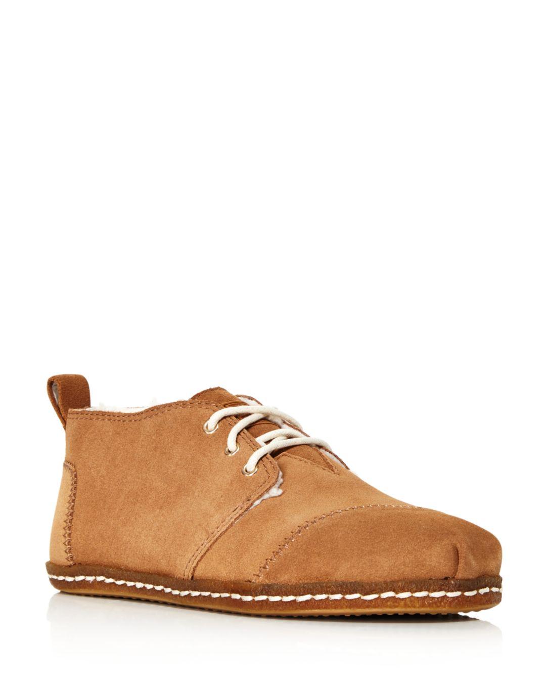 TOMS Women's Bota Suede Lace - Up Boots in Brown | Lyst