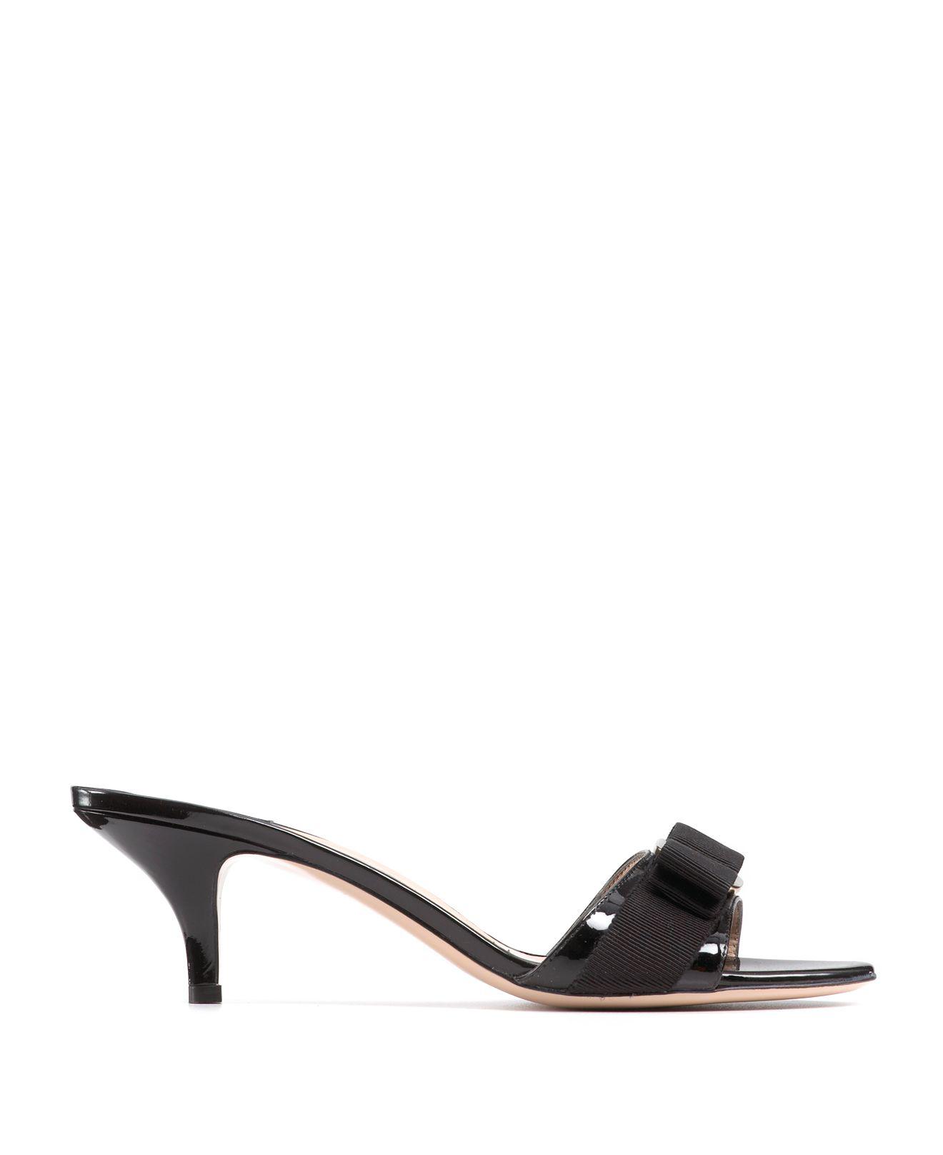 open toe slide heel