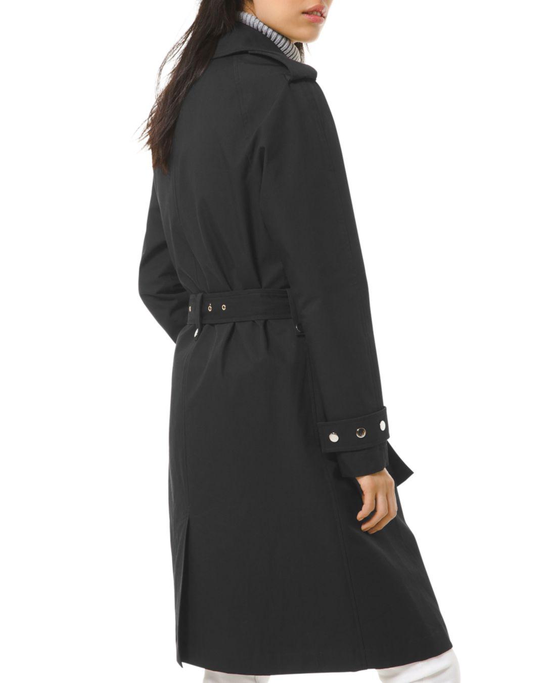 MICHAEL Michael Kors Synthetic Double - Breasted Trench Coat in Black ...