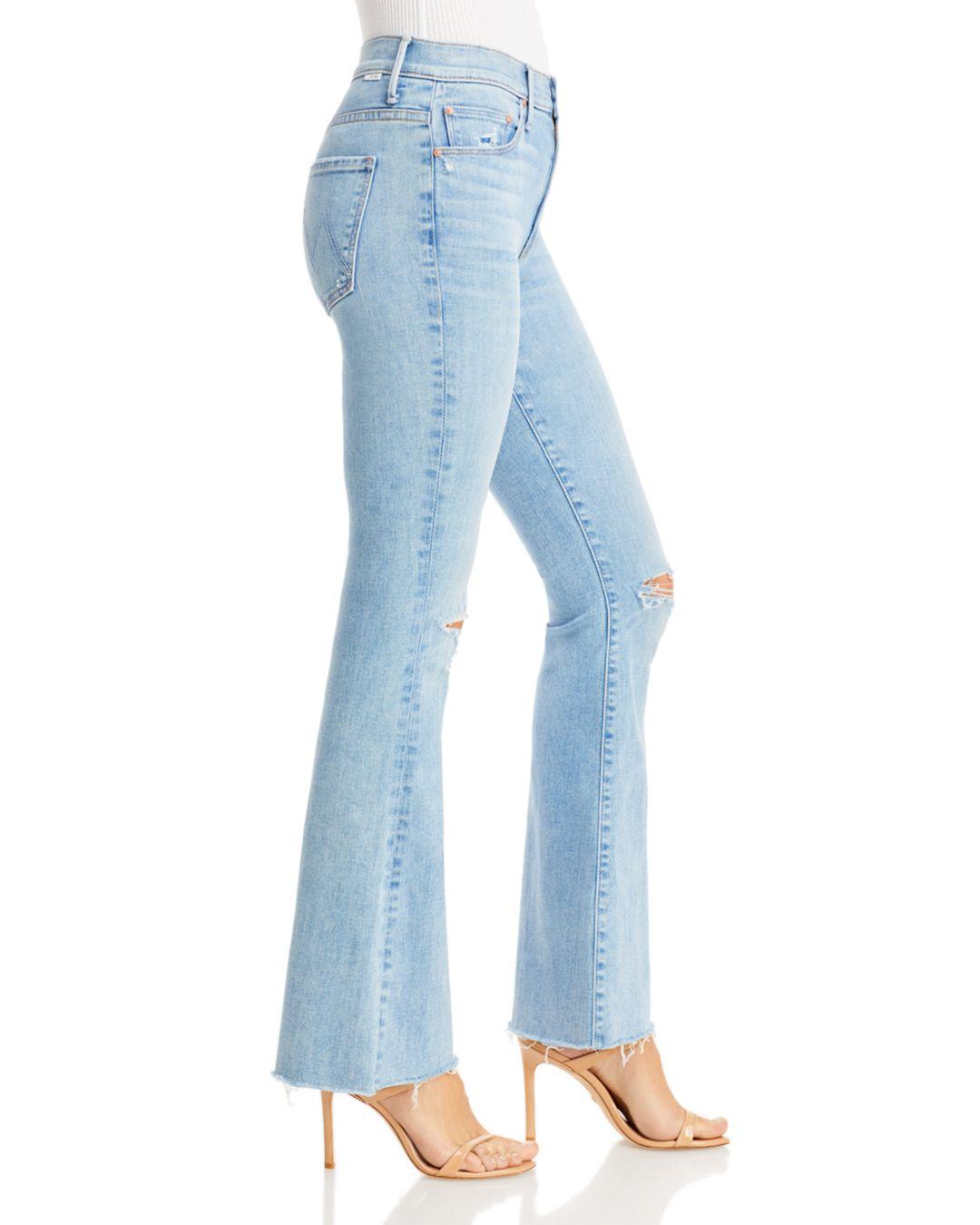 Mother The Weekender Mid Rise Flared Jeans In Dreamer in Blue | Lyst