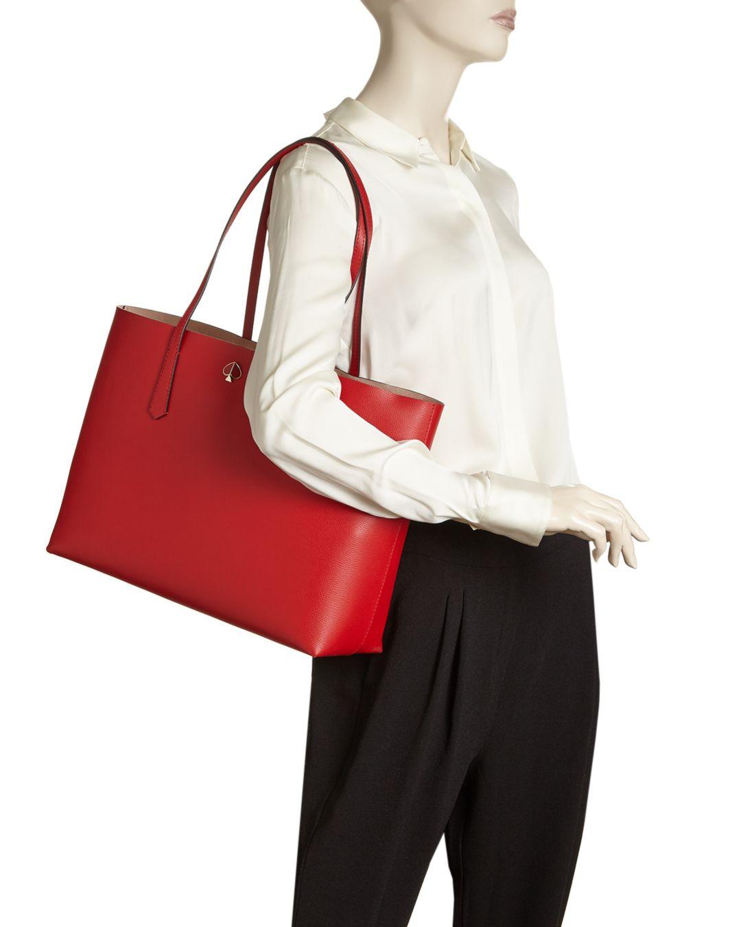 A good friend Make clear Prospect Kate Spade Large Leather Tote Bag in Red | Lyst