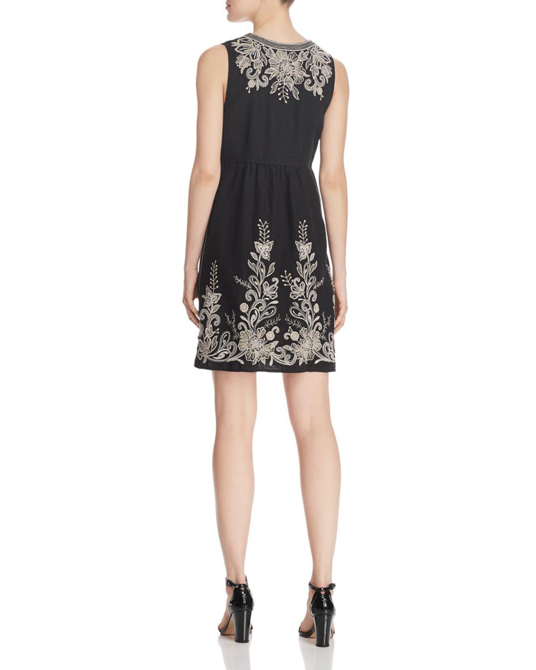 Johnny Was Jewel Embroidered Linen Tank 