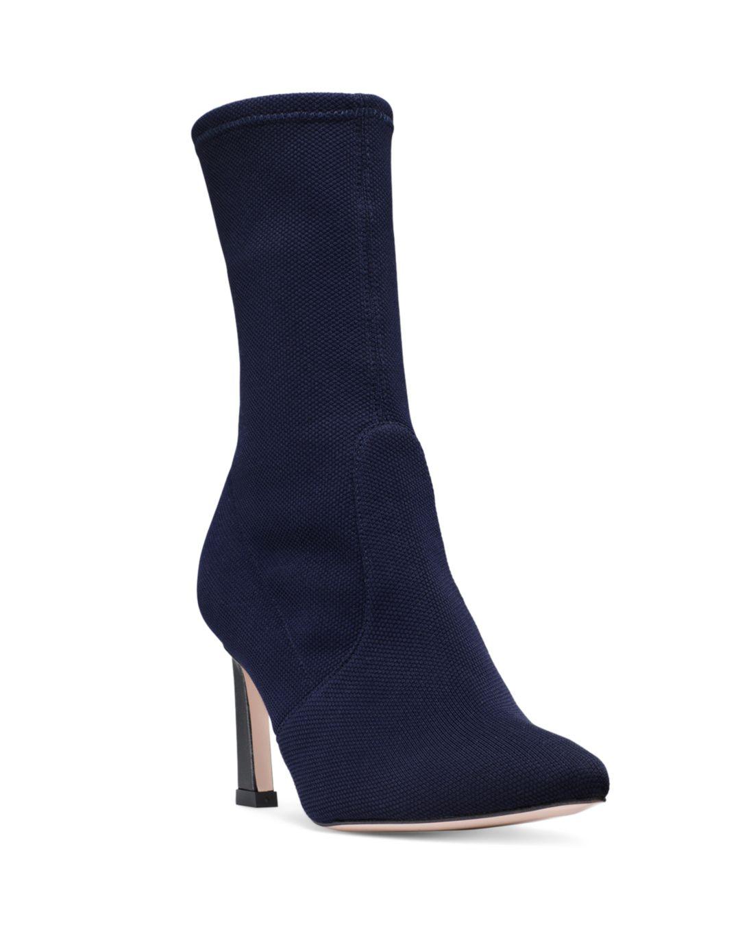 stuart weitzman rapture mid calf stretch sock booties