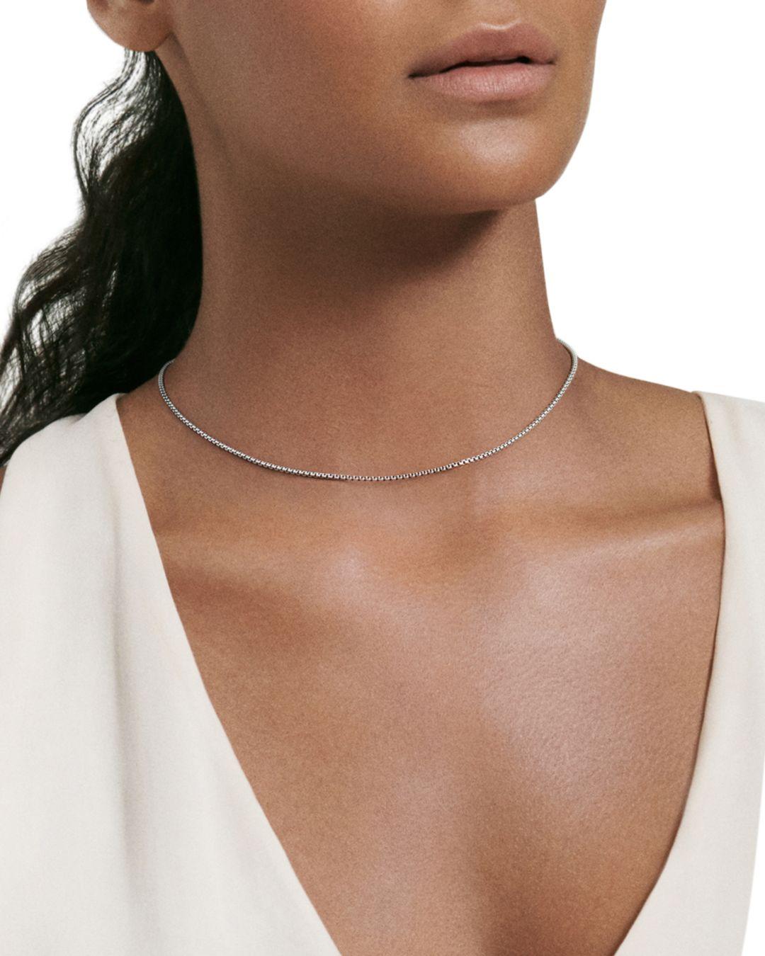 David Yurman Box Chain Necklace With An 
