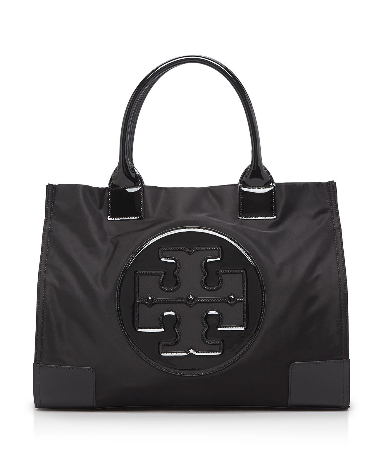 Tory burch Ella Nylon Tote in Black Lyst