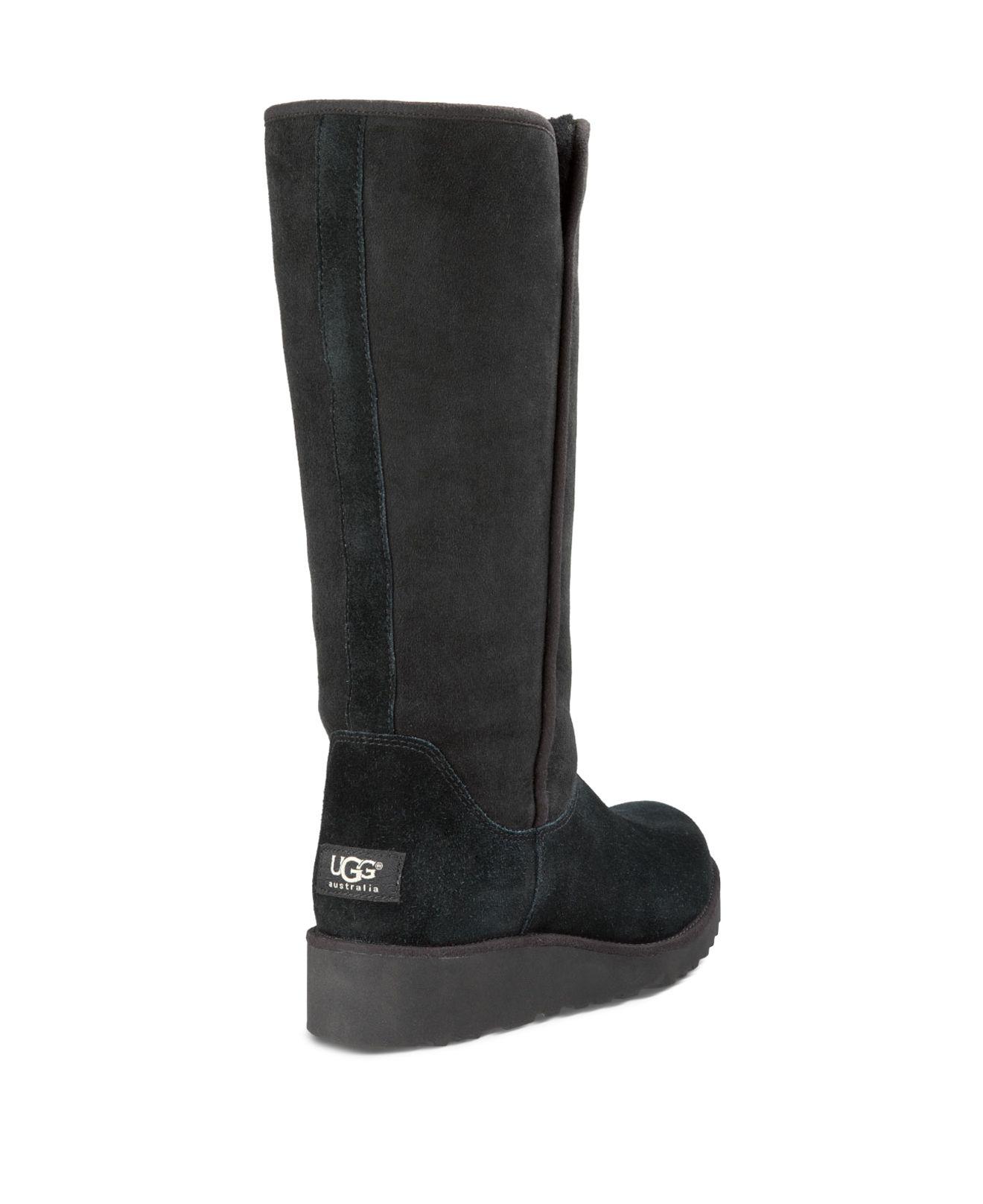 UGG Suede Ugg 'kara - Classic Slim(tm)' Water Resistant Tall Boot in Black  (Brown) | Lyst