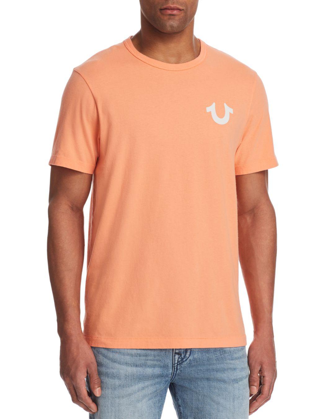 true religion orange shirt