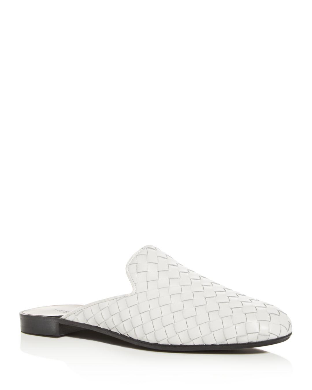 bottega veneta white quilted mules